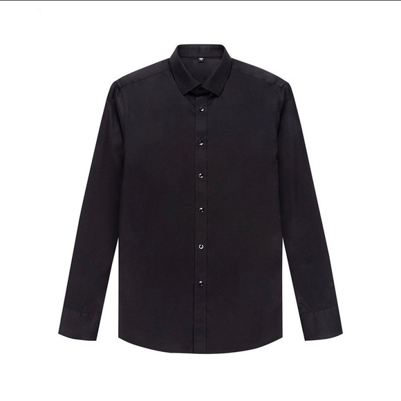 2Her2Him Shirts Mens Black Button Down Shirt Slim Cut Poshmark